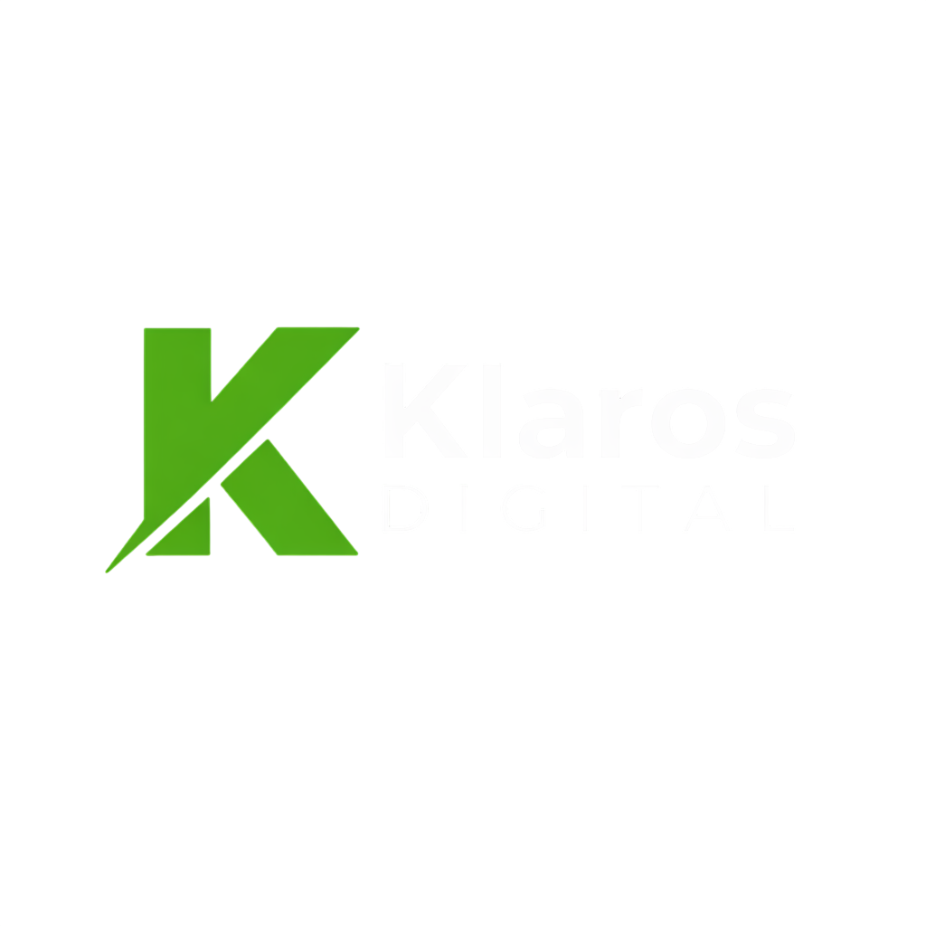 klaros digital logo w text white photoroom